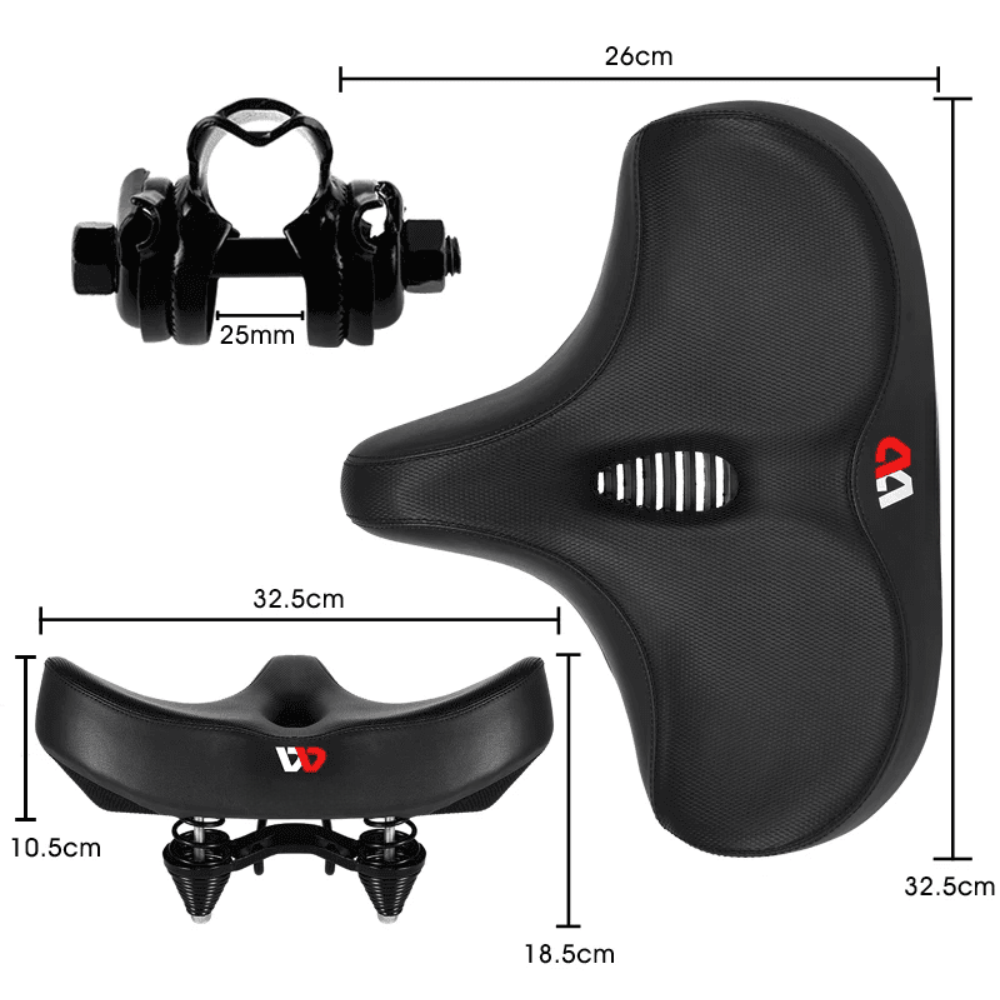 Cyclonix UK - Extra Wide Comfort Bike Saddle – MaxiComfort™