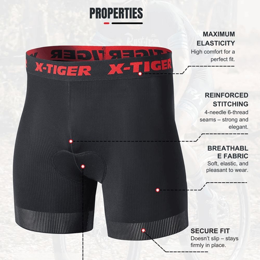Cyclonix UK - Cycling Underwear with 5D Gel Padding – RideGuard™