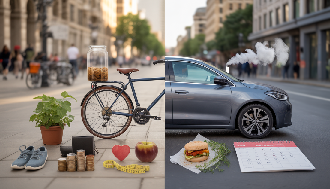 cycling vs driving commuting