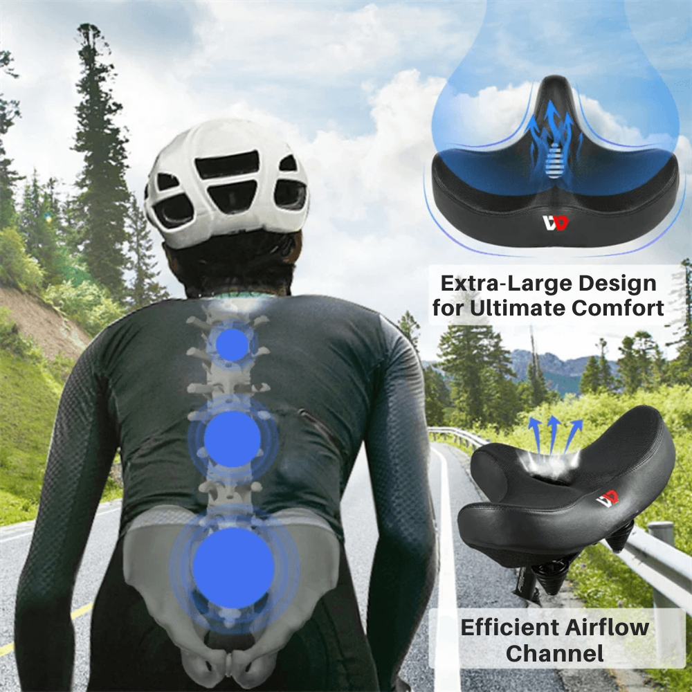 Cyclonix UK - Extra Wide Comfort Bike Saddle – MaxiComfort™