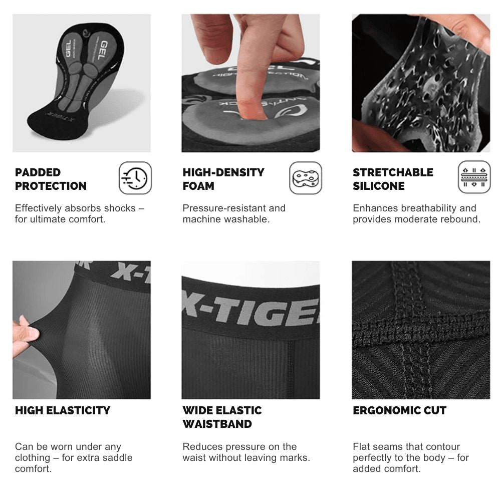 Cyclonix UK - Cycling Underwear with 5D Gel Padding – VeloShield™