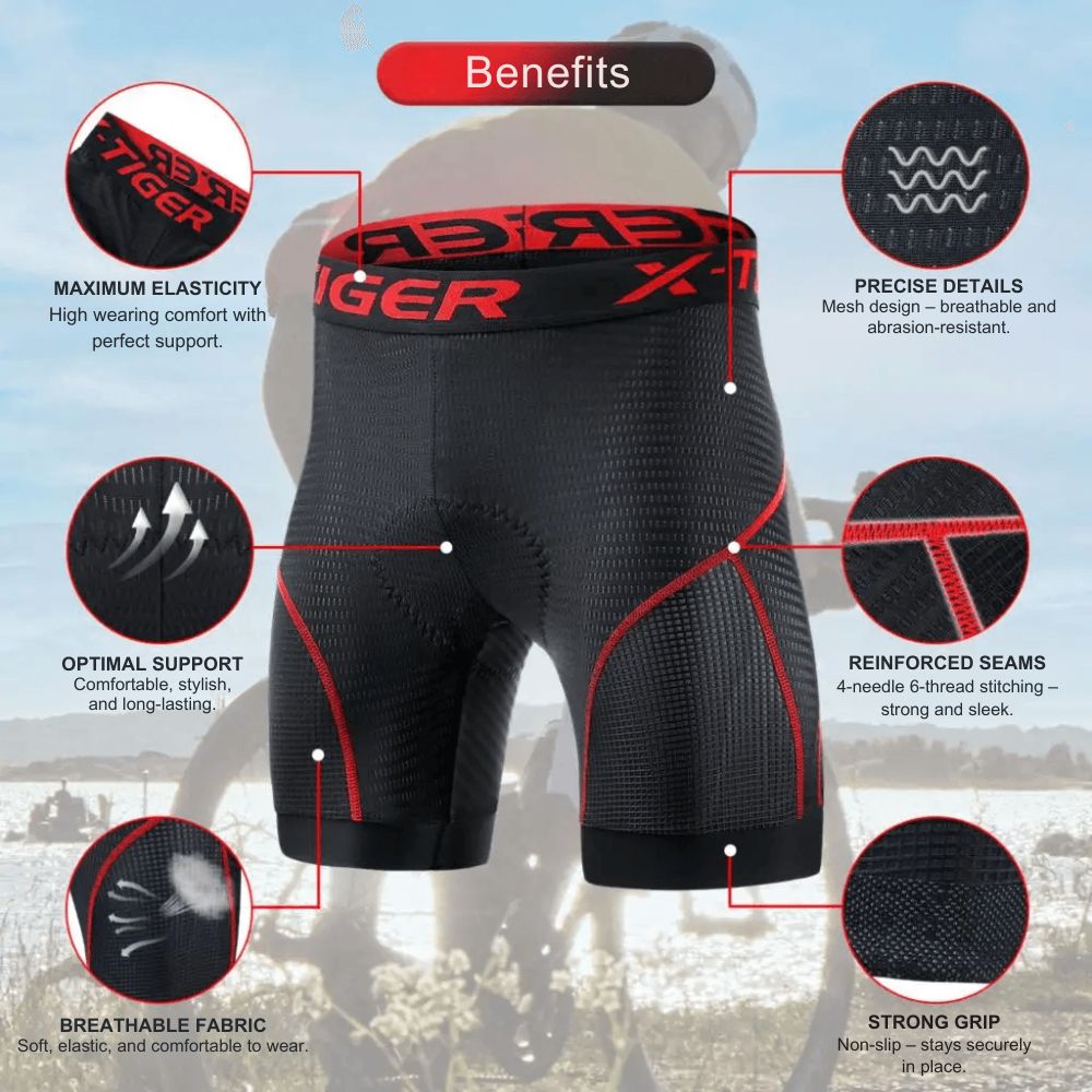 Cyclonix UK - Cycling Underwear with 5D Gel Padding – VeloShield™