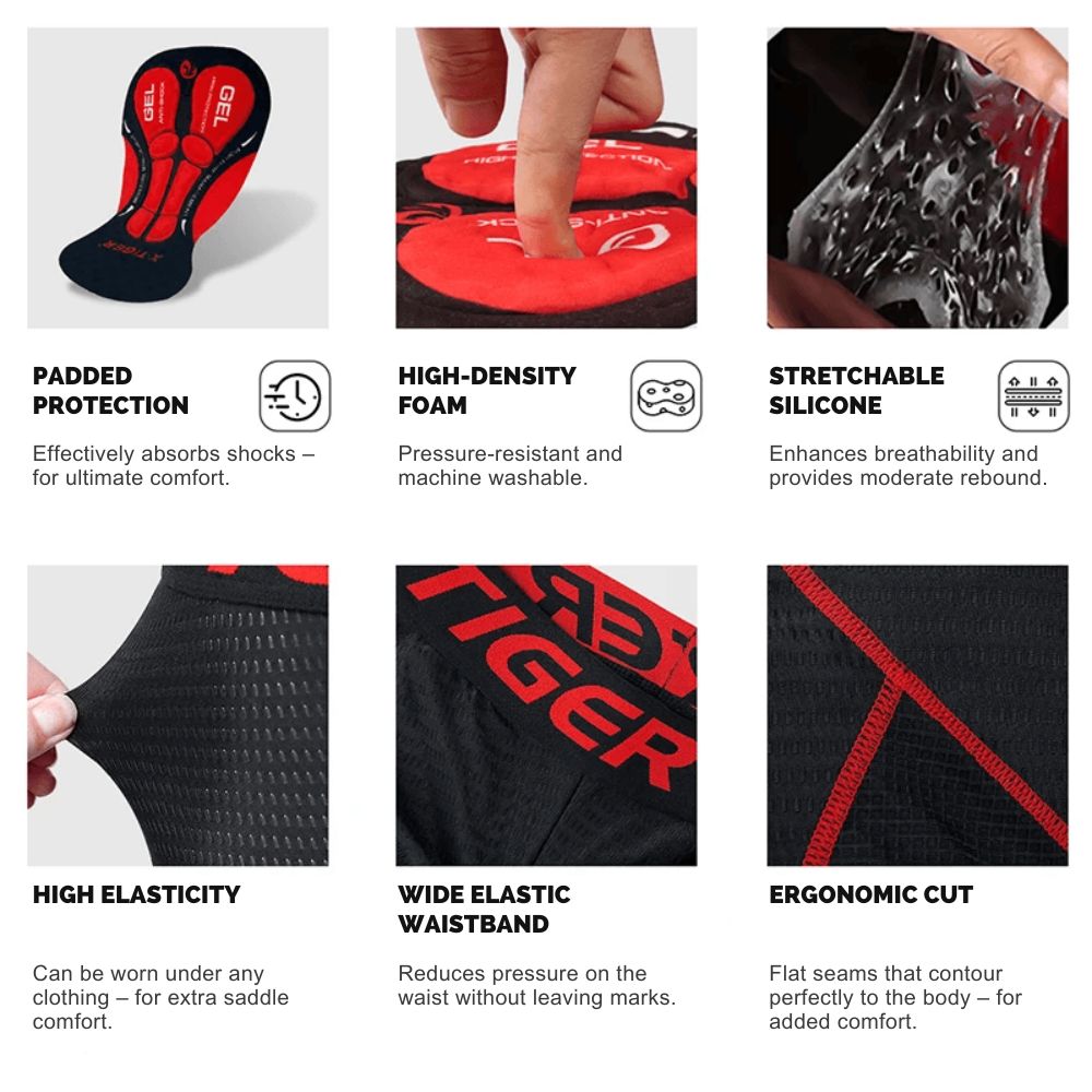 Cyclonix UK - Cycling Underwear with 5D Gel Padding – VeloShield™